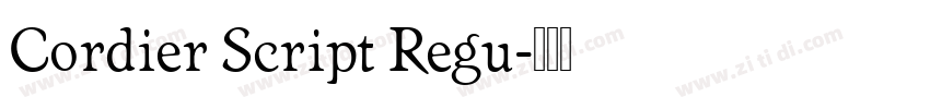 Cordier Script Regu字体转换